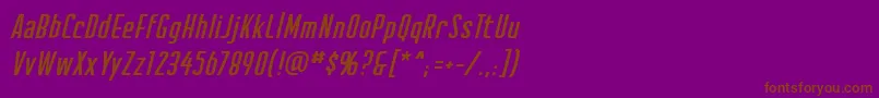 CreatorcreditsbbItal Font – Brown Fonts on Purple Background