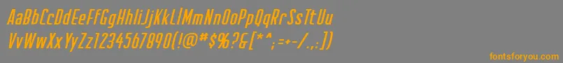 CreatorcreditsbbItal Font – Orange Fonts on Gray Background
