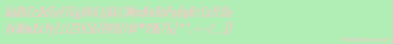 CreatorcreditsbbItal Font – Pink Fonts on Green Background