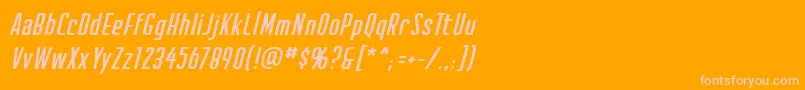 CreatorcreditsbbItal Font – Pink Fonts on Orange Background