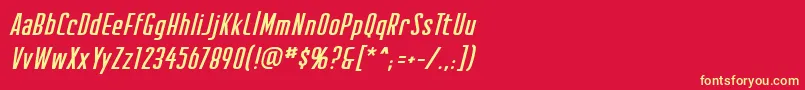 More about CreatorcreditsbbItal Font CreatorcreditsbbItal Font – Yellow Fonts on Red Background