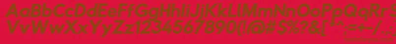 Шрифт Rabbidhighwaysigniiobl – коричневые шрифты на красном фоне