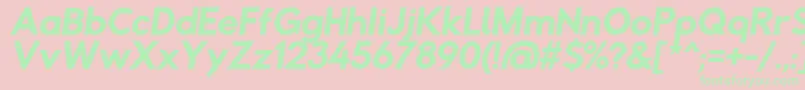 Rabbidhighwaysigniiobl Font – Green Fonts on Pink Background