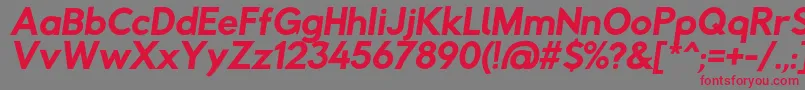 Rabbidhighwaysigniiobl Font – Red Fonts on Gray Background