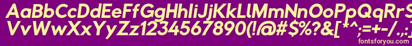 Rabbidhighwaysigniiobl Font – Yellow Fonts on Purple Background