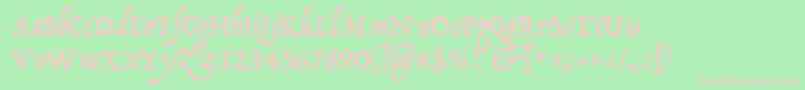 フォントP22OperinaRomano – 緑の背景にピンクのフォント