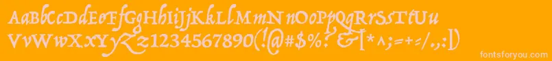 P22OperinaRomano Font – Pink Fonts on Orange Background