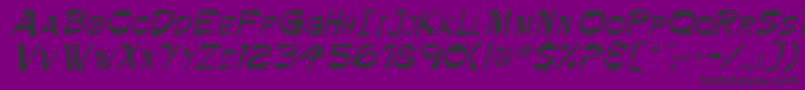 Paintbrush Font – Black Fonts on Purple Background