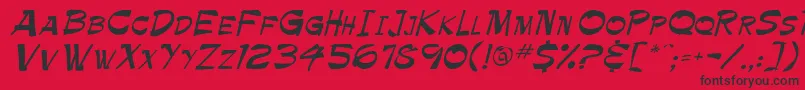 Paintbrush Font – Black Fonts on Red Background