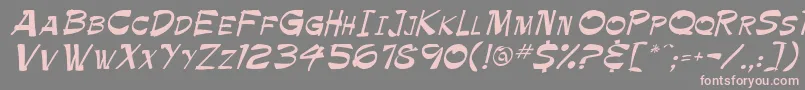 Paintbrush Font – Pink Fonts on Gray Background