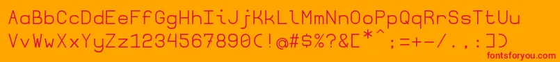 Borgen Font – Red Fonts on Orange Background