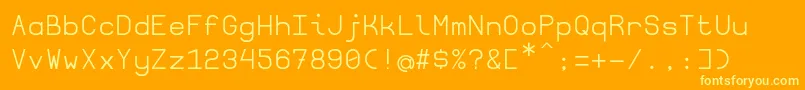 Borgen Font – Yellow Fonts on Orange Background