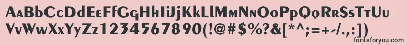 NewtonSemiBold Font – Black Fonts on Pink Background