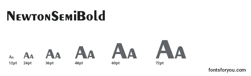NewtonSemiBold Font Sizes