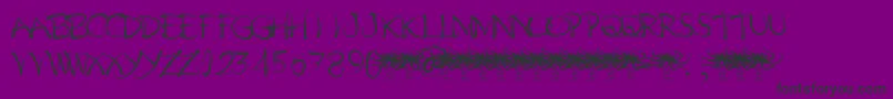 Fonte Pelos – fontes pretas em um fundo violeta