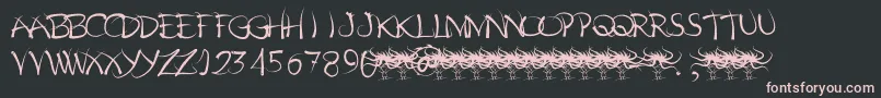 Pelos Font – Pink Fonts on Black Background