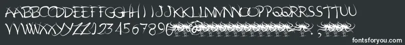 Pelos Font – White Fonts on Black Background