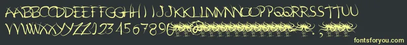 More about Pelos Font Pelos Font – Yellow Fonts on Black Background