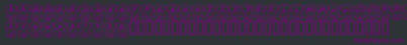 Czcionka KrChef – fioletowe czcionki na czarnym tle