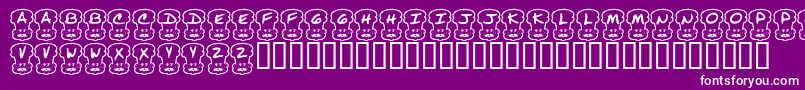 Fonte KrChef – fontes brancas em um fundo violeta