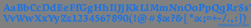 Шрифт LeksaproExtrabold – синие шрифты на сером фоне