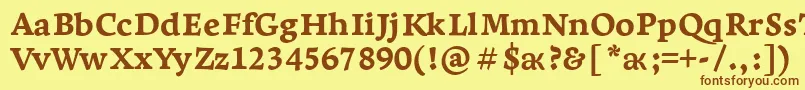 LeksaproExtrabold Font – Brown Fonts on Yellow Background