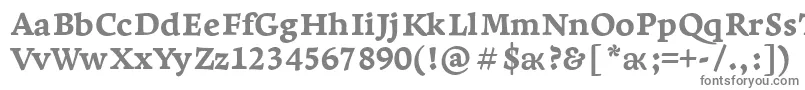 フォントLeksaproExtrabold – 白い背景に灰色の文字