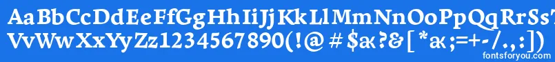 フォントLeksaproExtrabold – 青い背景に白い文字