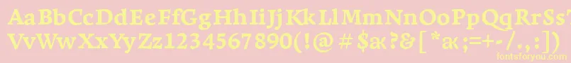 LeksaproExtrabold Font – Yellow Fonts on Pink Background