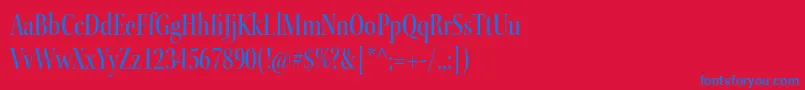 KeplerstdMediumcndisp Font – Blue Fonts on Red Background