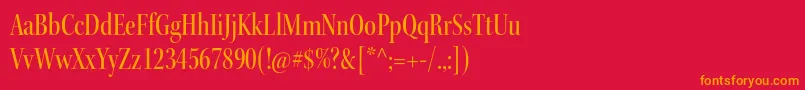 KeplerstdMediumcndisp Font – Orange Fonts on Red Background