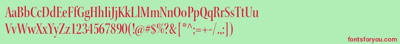 KeplerstdMediumcndisp Font – Red Fonts on Green Background