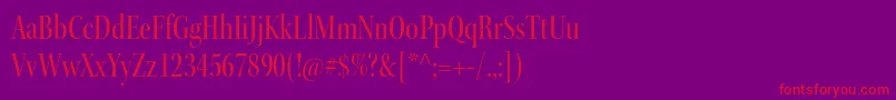 KeplerstdMediumcndisp-Schriftart – Rote Schriften auf violettem Hintergrund
