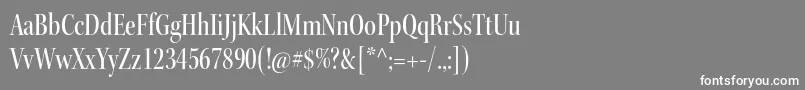 フォントKeplerstdMediumcndisp – 灰色の背景に白い文字