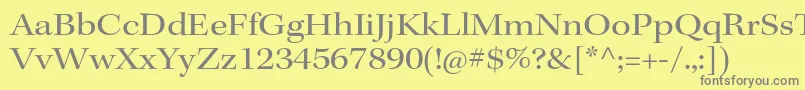 フォントKeplerstdExtsubh – 黄色の背景に灰色の文字