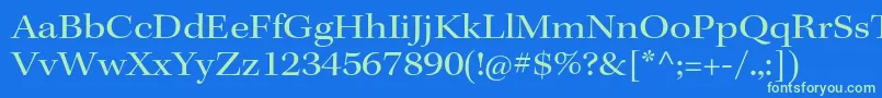 KeplerstdExtsubh Font – Green Fonts on Blue Background