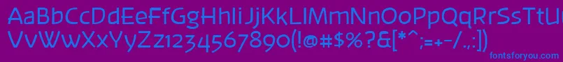 Banksia Font – Blue Fonts on Purple Background