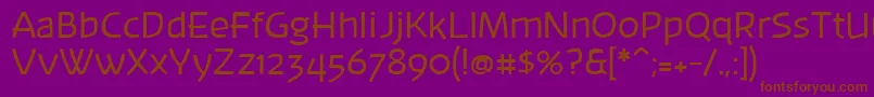 Banksia Font – Brown Fonts on Purple Background