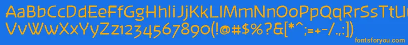 Banksia Font – Orange Fonts on Blue Background