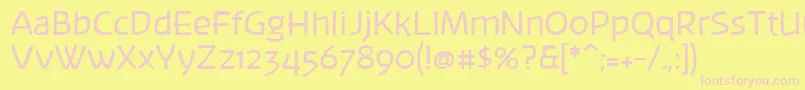 Banksia Font – Pink Fonts on Yellow Background
