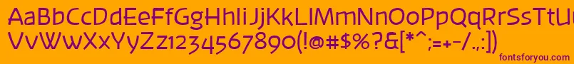 Шрифт Banksia – фиолетовые шрифты на оранжевом фоне