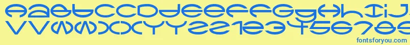 CtypeAoe Font – Blue Fonts on Yellow Background