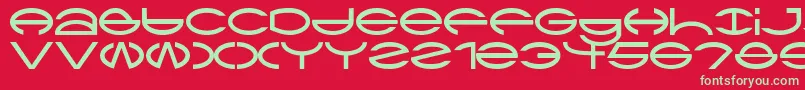 CtypeAoe Font – Green Fonts on Red Background