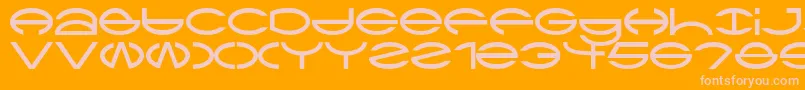 Czcionka CtypeAoe – różowe czcionki na pomarańczowym tle