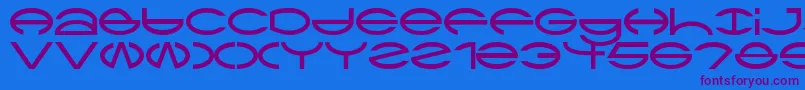 CtypeAoe Font – Purple Fonts on Blue Background