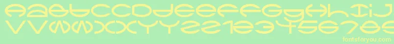 CtypeAoe Font – Yellow Fonts on Green Background