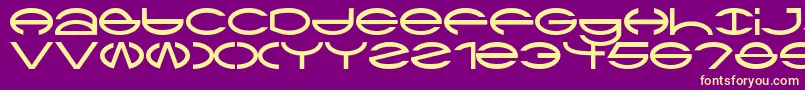 CtypeAoe Font – Yellow Fonts on Purple Background