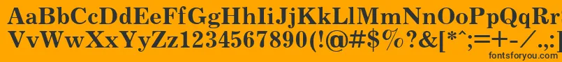 Шрифт JournalBold.001.001 – чёрные шрифты на оранжевом фоне