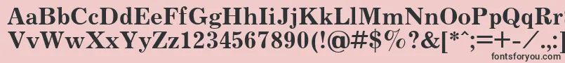 フォントJournalBold.001.001 – ピンクの背景に黒い文字