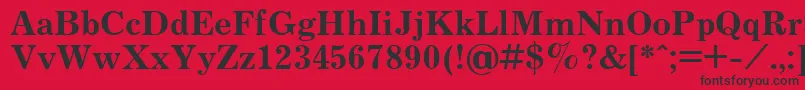 フォントJournalBold.001.001 – 赤い背景に黒い文字